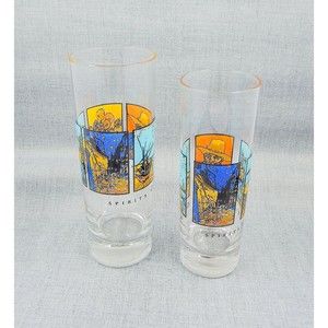 Spirits by Vincent Van Gogh Tall Shot Glasses Artwork Barware Drinkware Set of 2